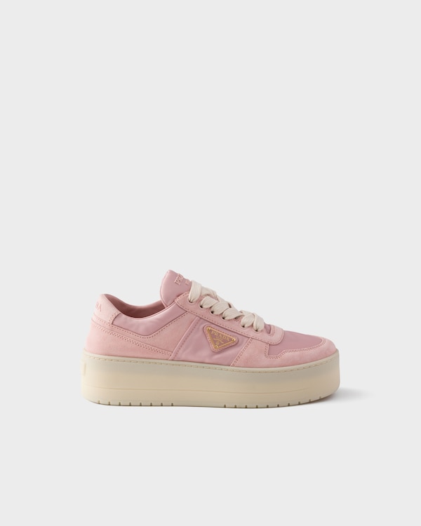 Baskets Downtown Bold en Re-Nylon et en daim - Pêche Baskets Downtown Bold en Re-Nylon et en daim - Pêche