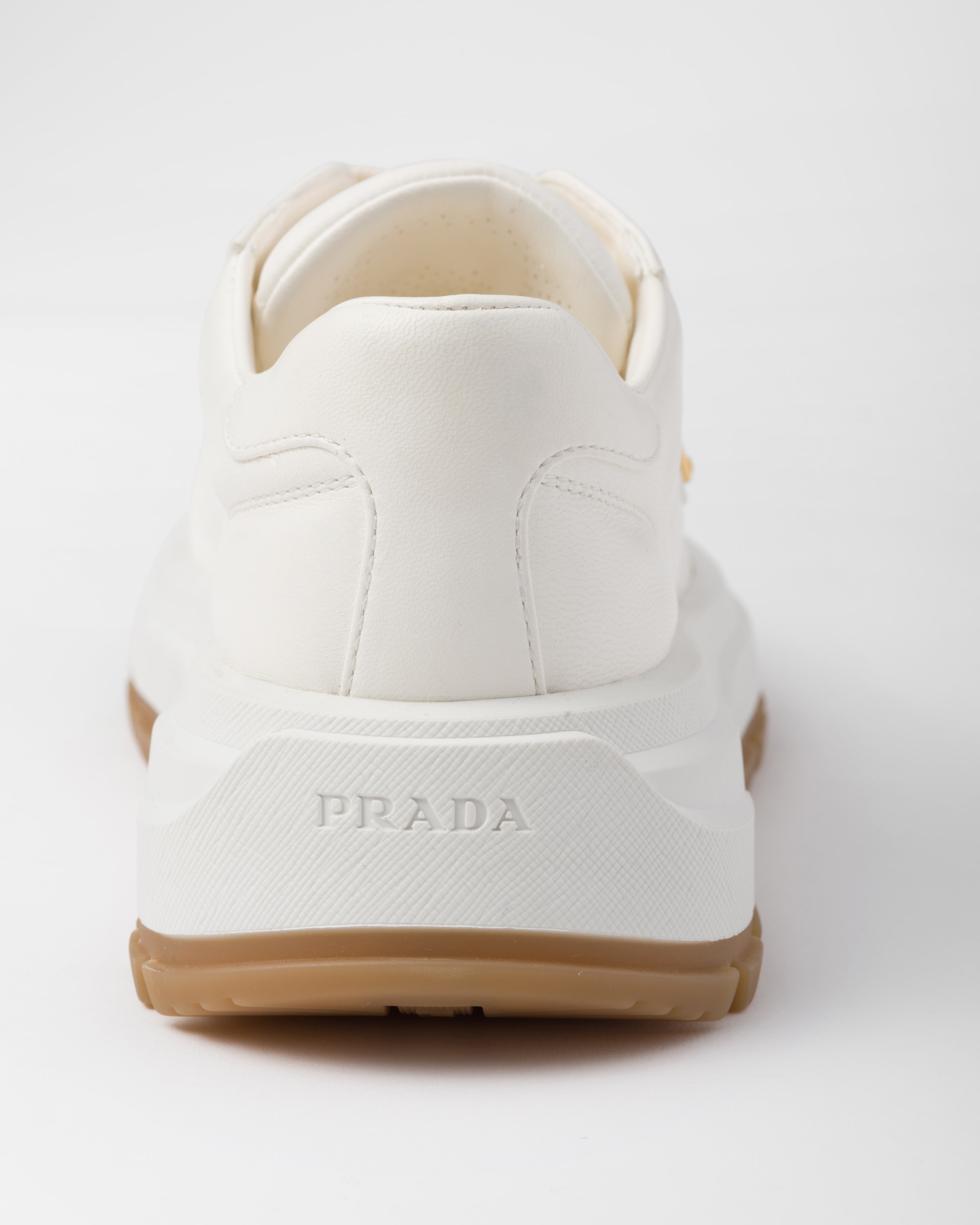 Ivory Prax 01 Leather Sneakers | PRADA