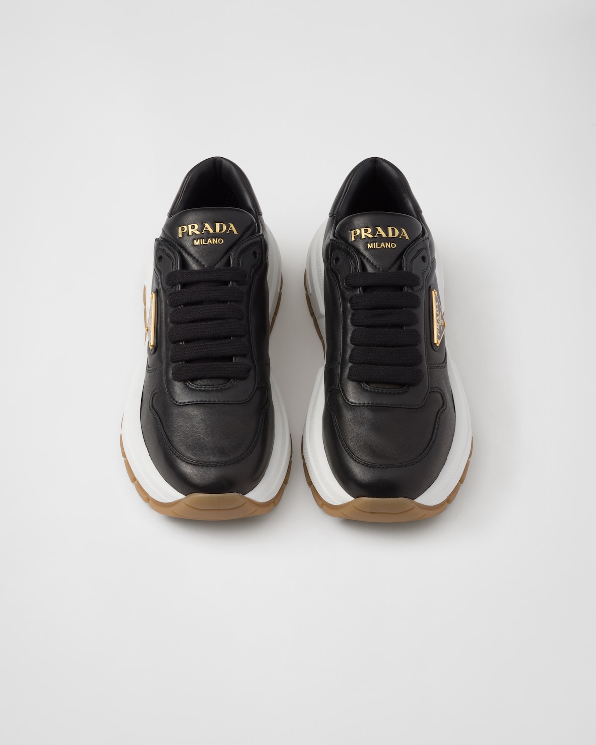 Black Leather Sneakers | PRADA