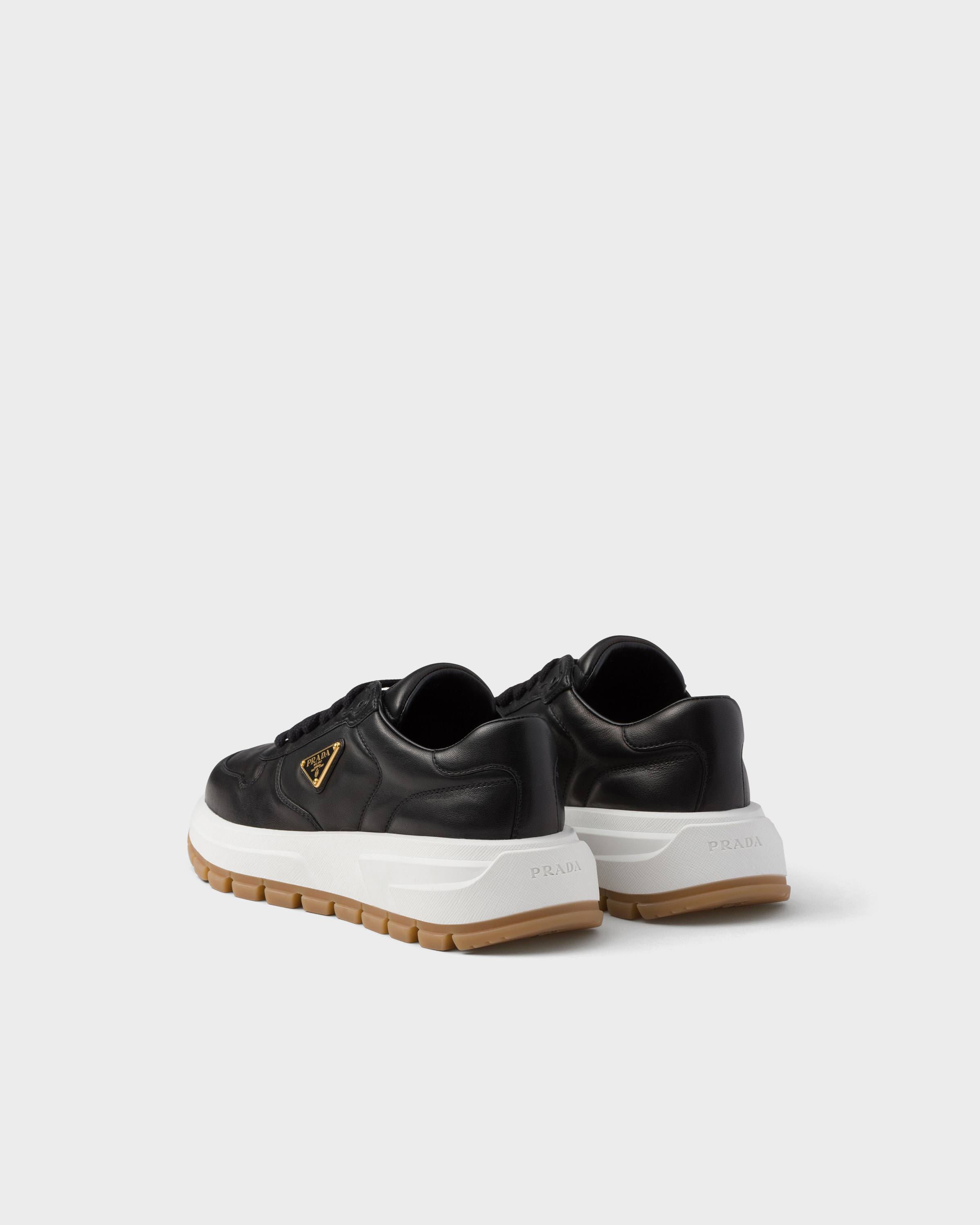 Black Prax 01 Leather Sneakers | PRADA - United States