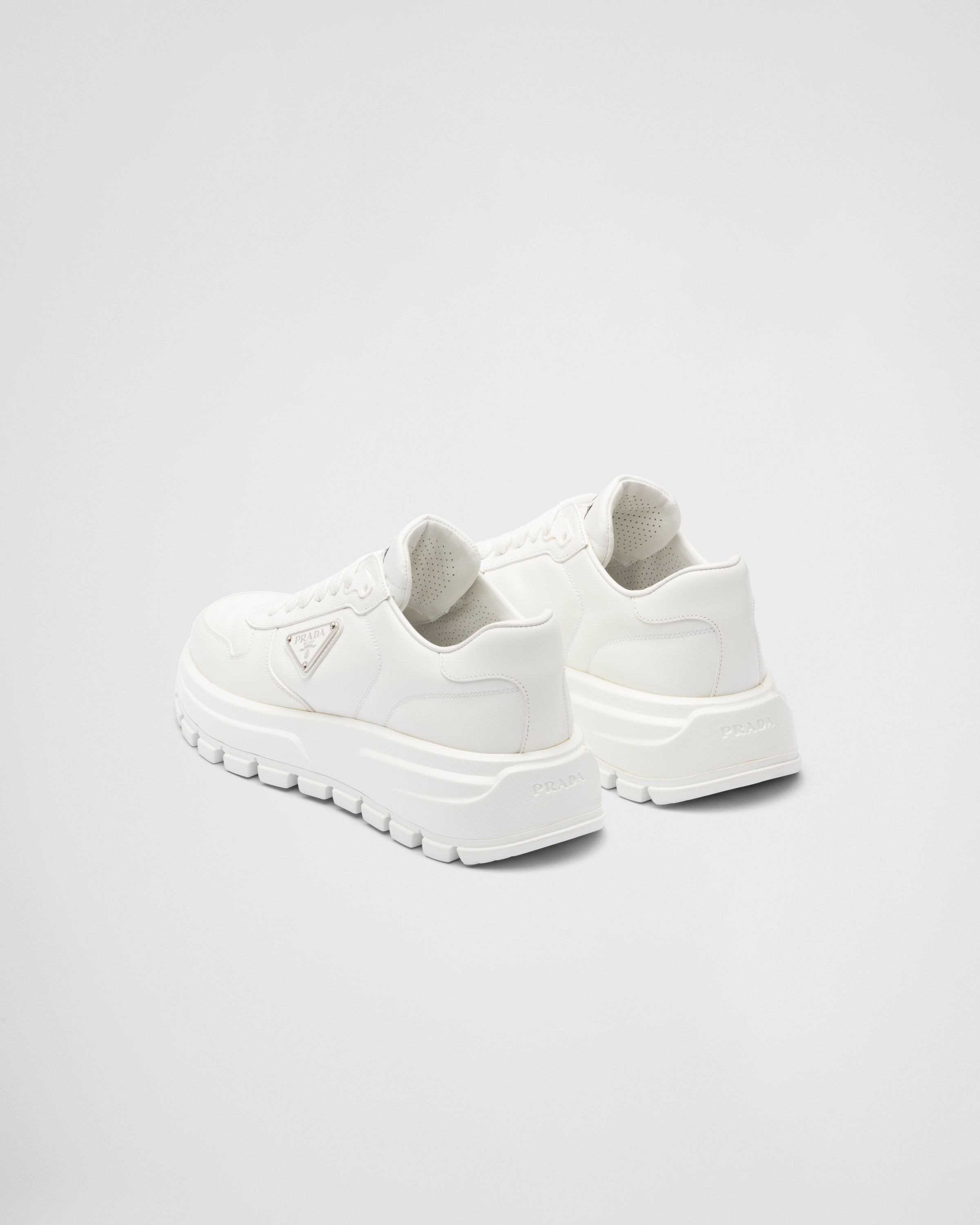prada leather sneakers womens