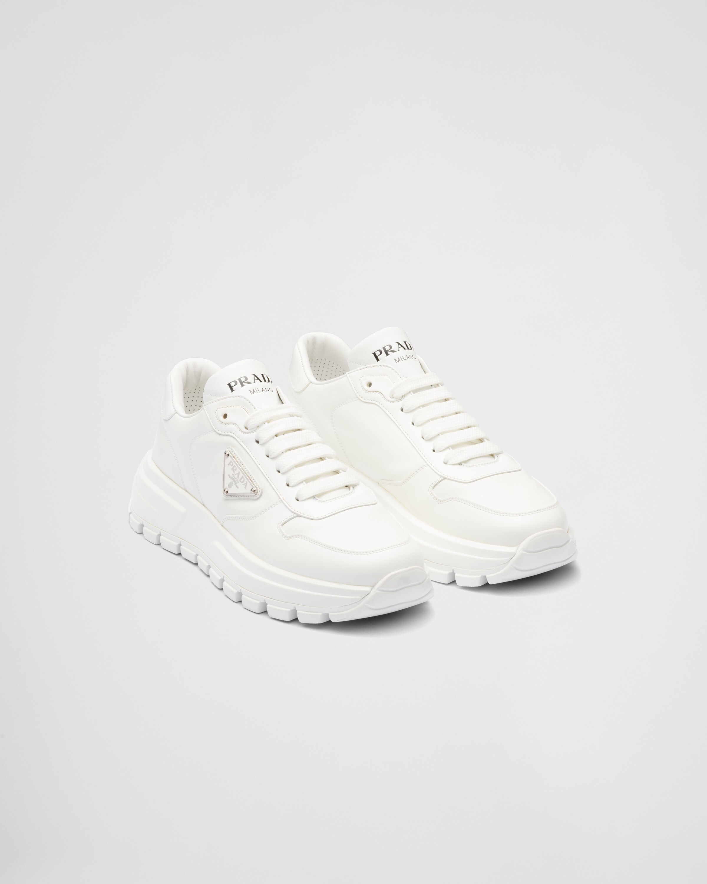 Prada white 2025 tennis shoes