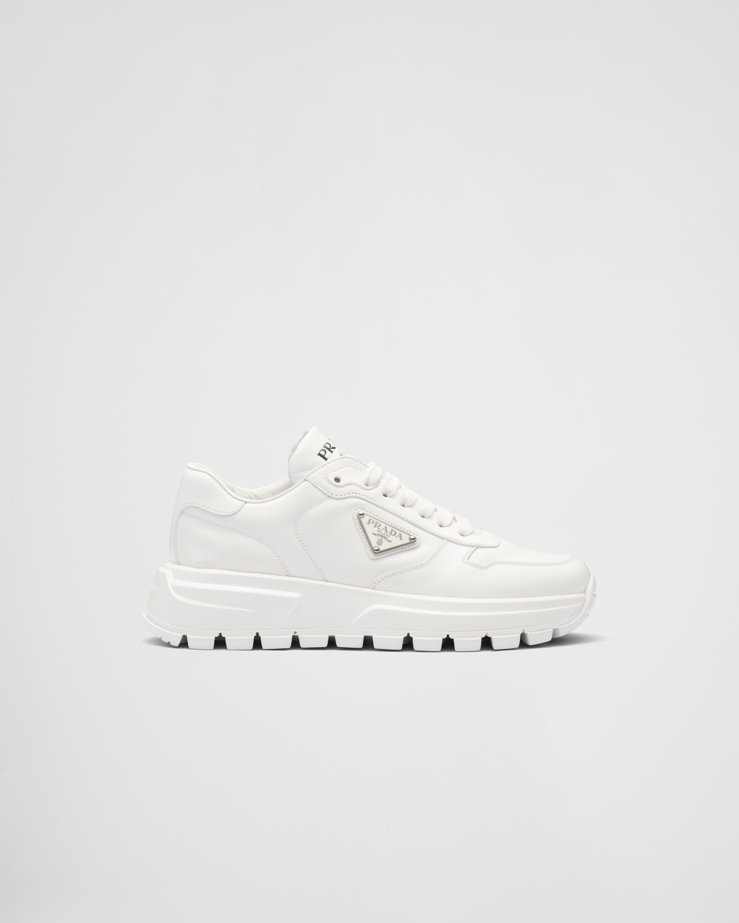 Womens white deals prada sneakers