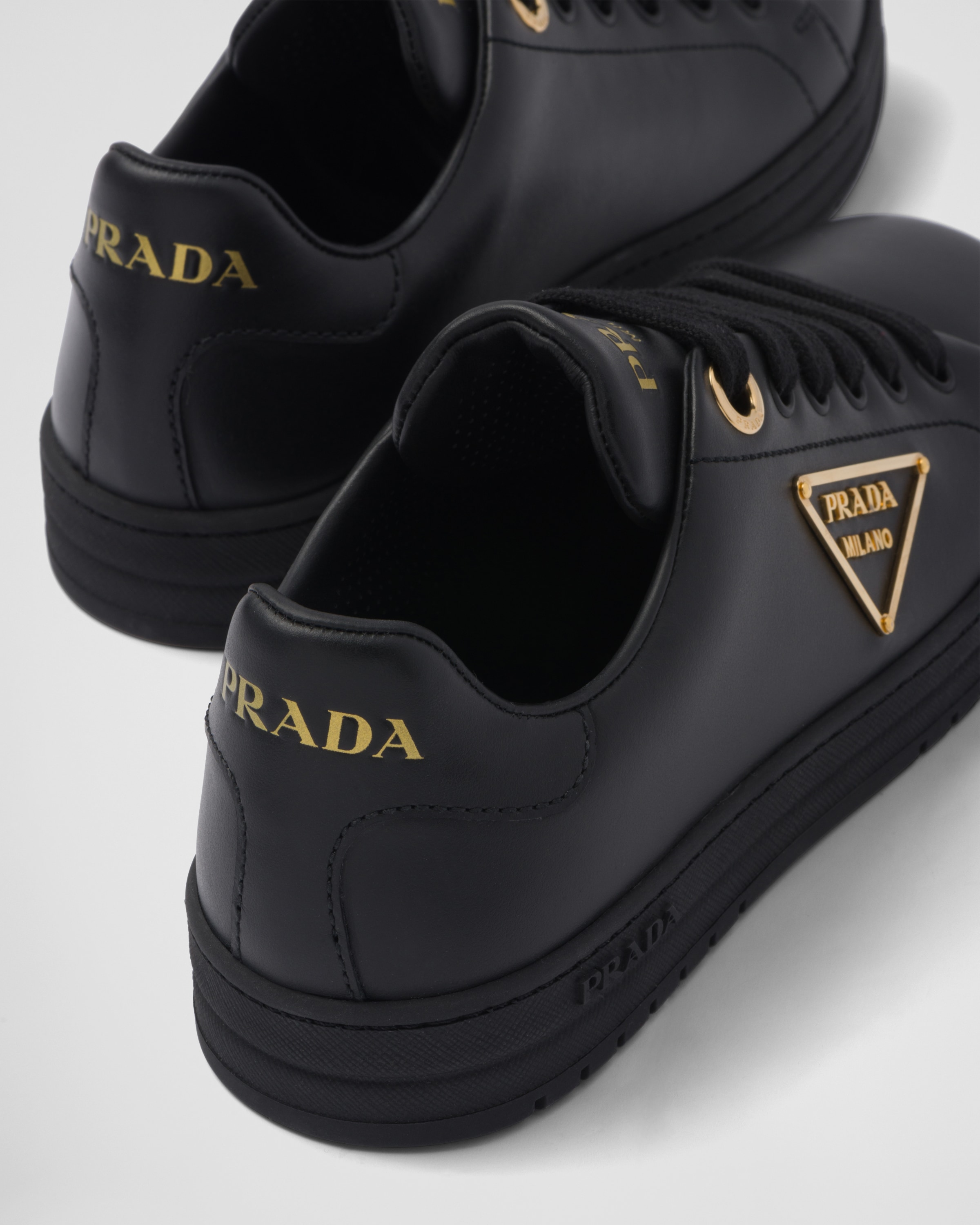 Prada milano sneakers black clearance