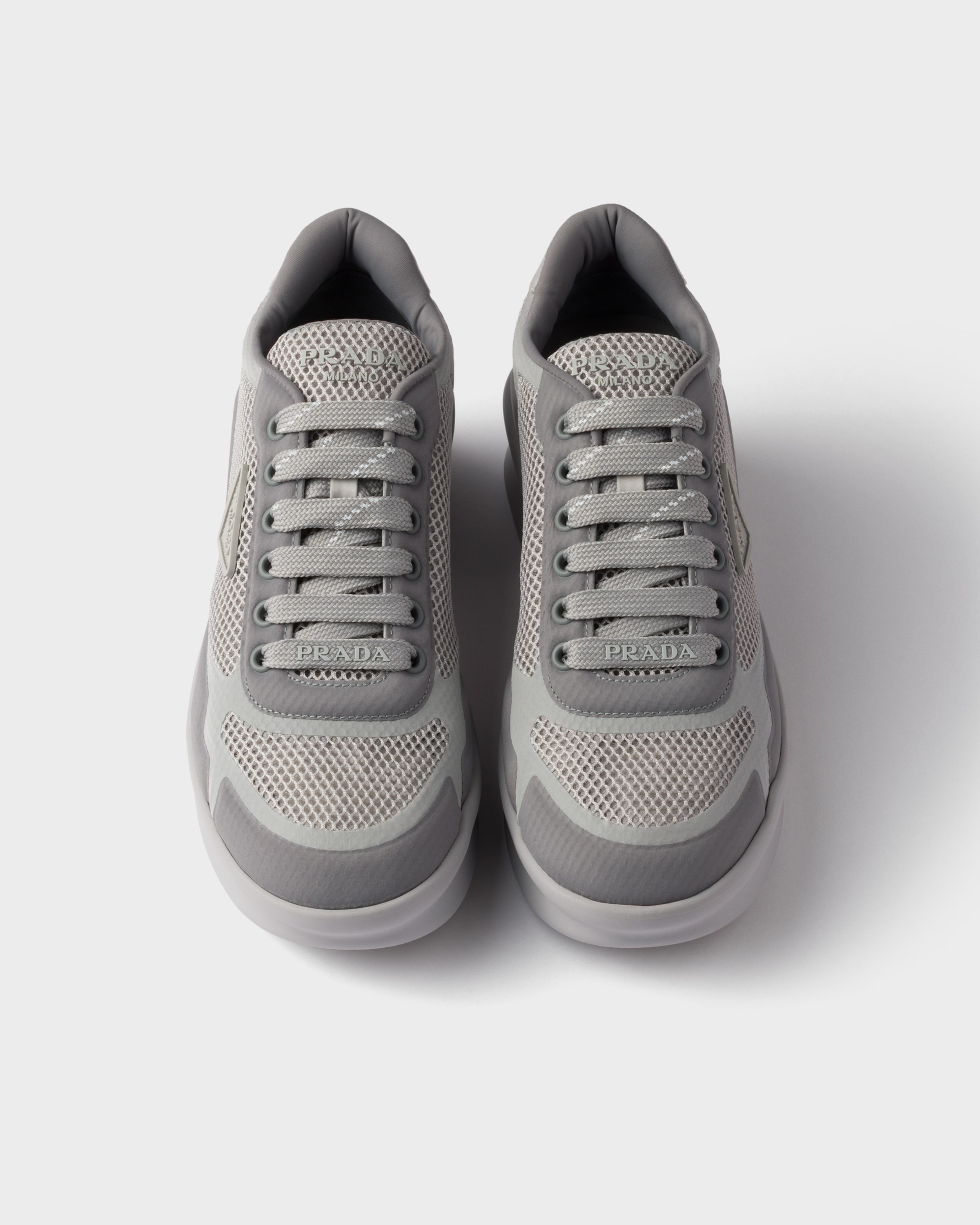 PRADA RE-NYLON AND MESH FABRIC SNEAKERS