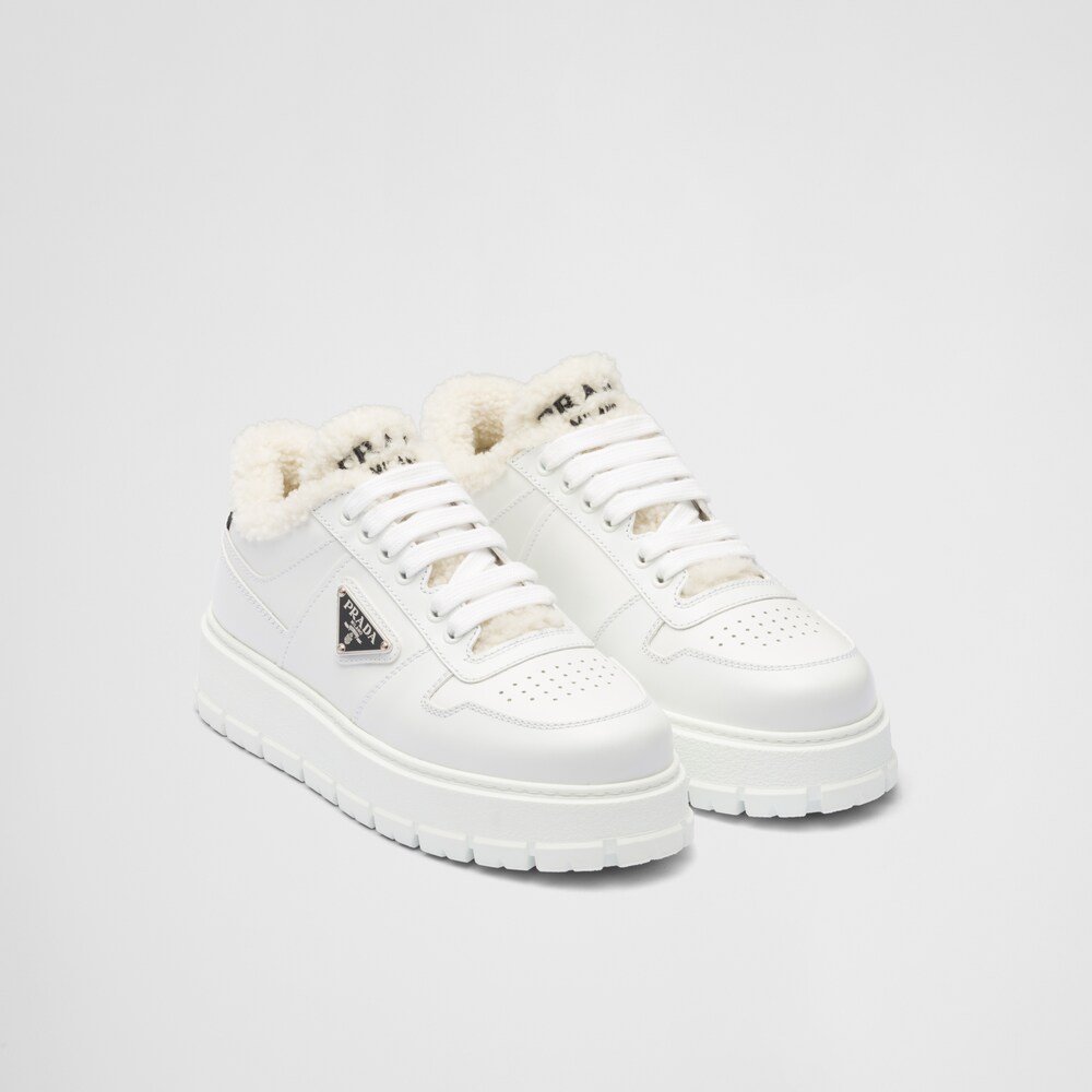 womens white prada trainers