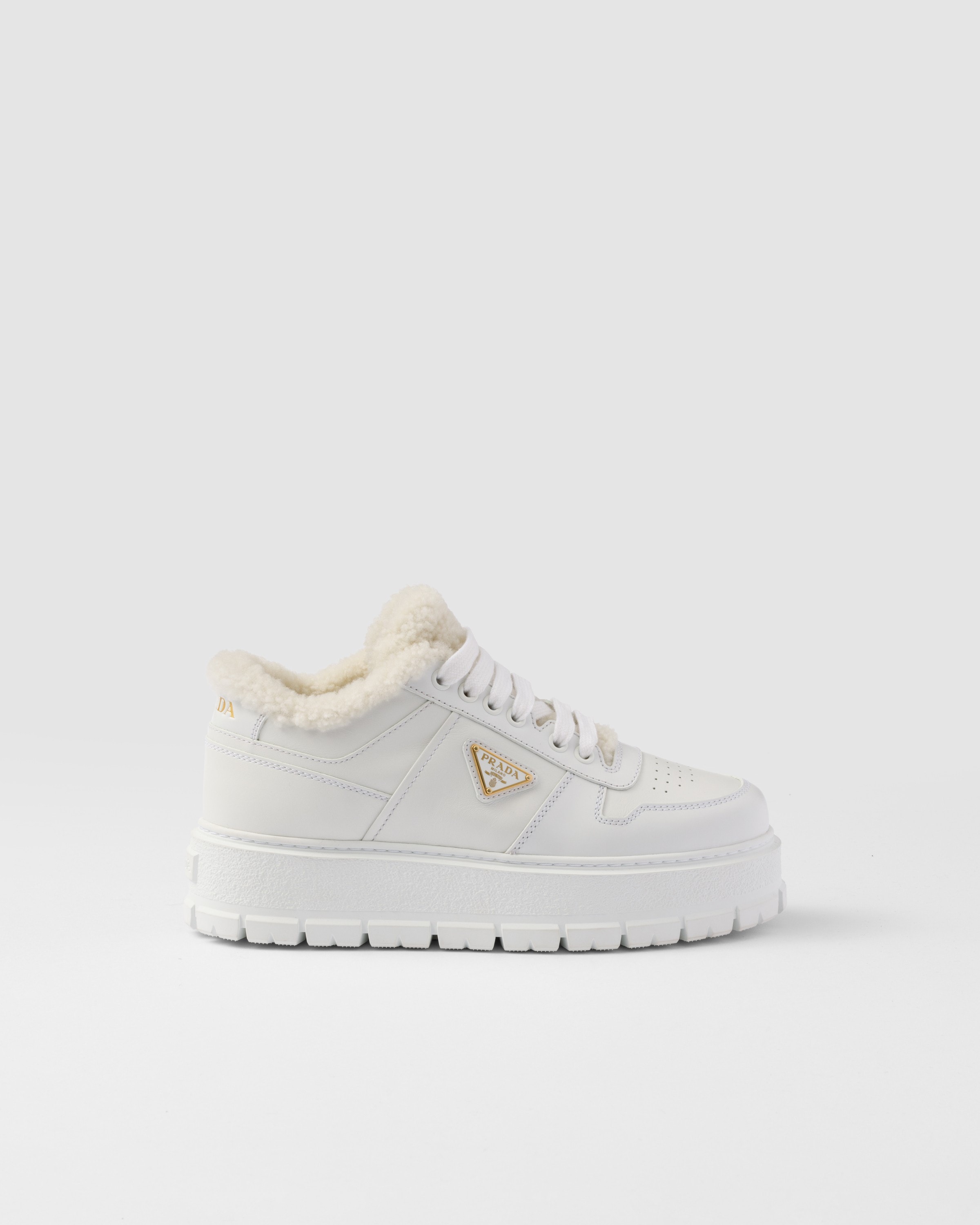 Trainers for Women Leather and Re Nylon PRADA