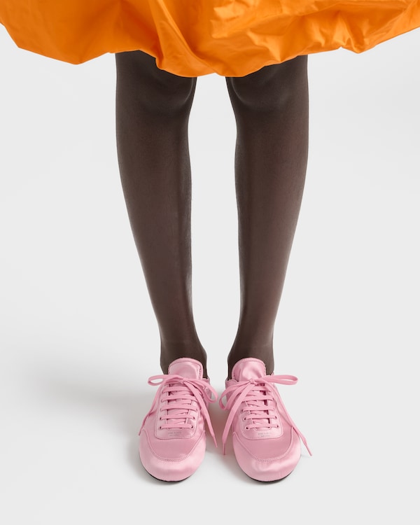 缎面系带运动鞋 - 花瓣粉 缎面系带运动鞋 - 花瓣粉
