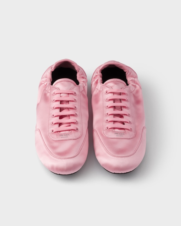 缎面系带运动鞋 - 花瓣粉 缎面系带运动鞋 - 花瓣粉