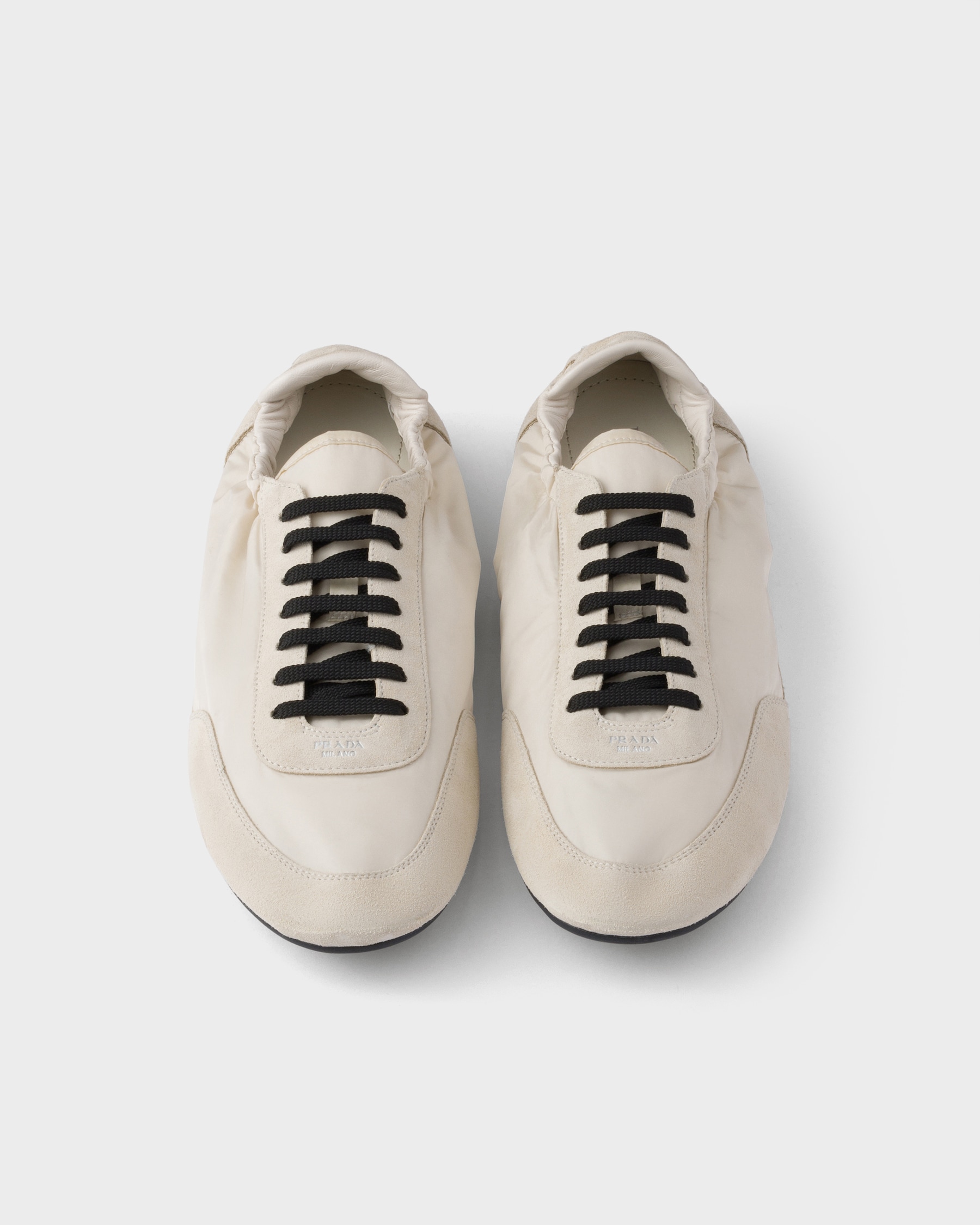 PRADA Collapse re-nylon suede Low top sneakers shoes 1E959N Brown 37 1/2