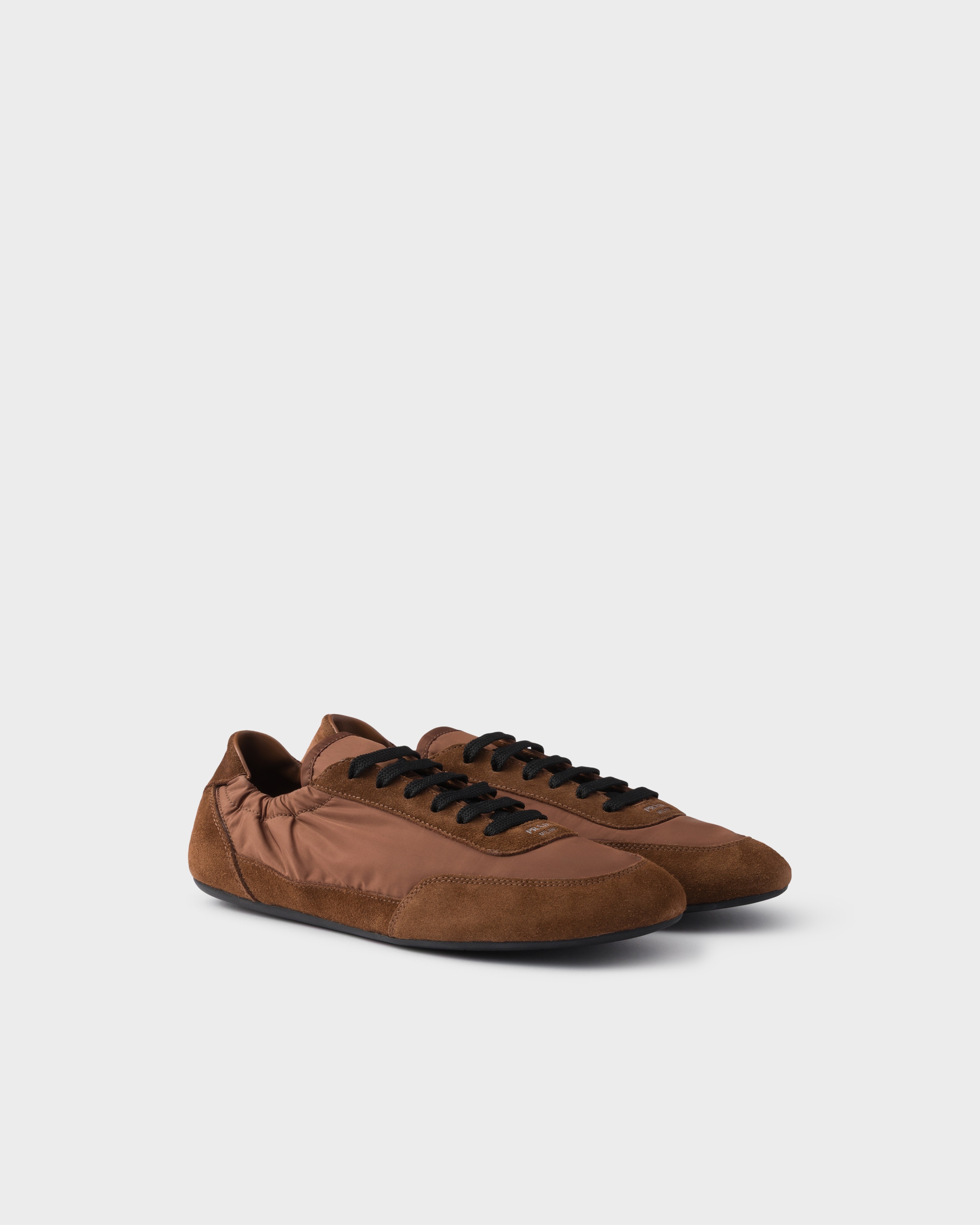 Prada Collapse Re-nylon And Suede Trainers