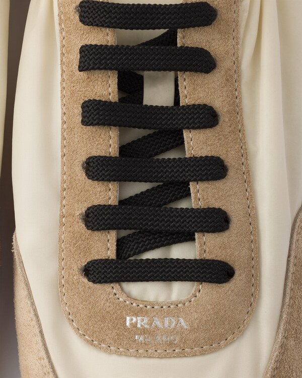 Collapse Re-Nylon and suede sneakers - Ivory/Desert Collapse Re-Nylon and suede sneakers - Ivory/Desert