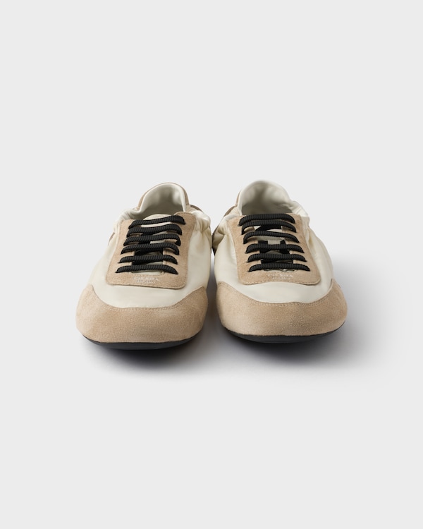 Collapse Re-Nylon and suede sneakers - Ivory/Desert Collapse Re-Nylon and suede sneakers - Ivory/Desert