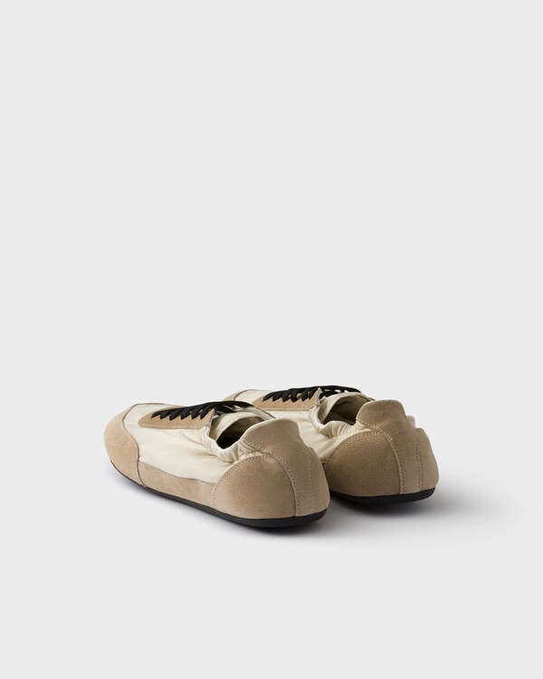 Collapse Re-Nylon and suede sneakers - Ivory/Desert Collapse Re-Nylon and suede sneakers - Ivory/Desert
