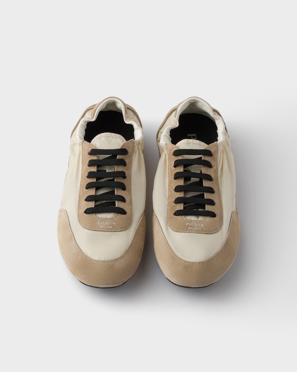 Collapse Re-Nylon and suede sneakers - Ivory/Desert Collapse Re-Nylon and suede sneakers - Ivory/Desert