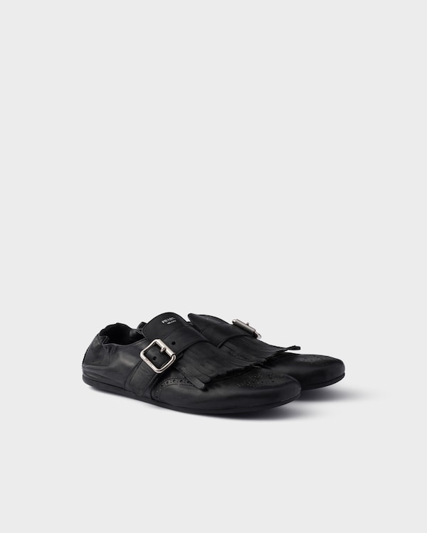 PRADA ブラックシューズ プラダ/PRADA シューズ メンズ ALLACCIATE レースアップシューズ