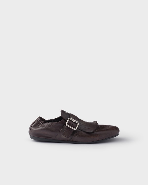 Shuffle leather shoes with buckle Shuffle leather shoes with buckle