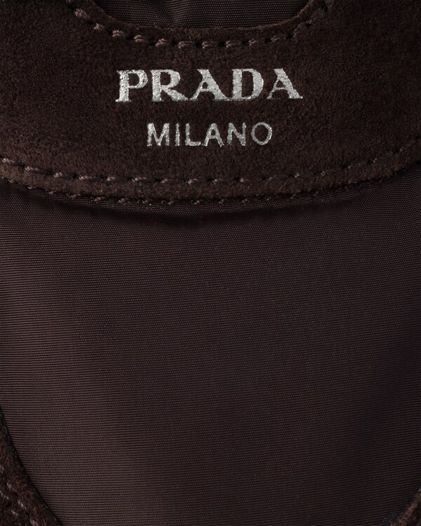 Collapse Re-Nylon and suede mules Collapse Re-Nylon and suede mules