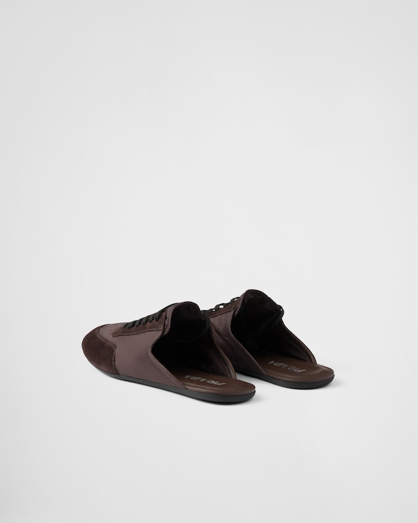 Collapse Re-Nylon and suede mules Collapse Re-Nylon and suede mules