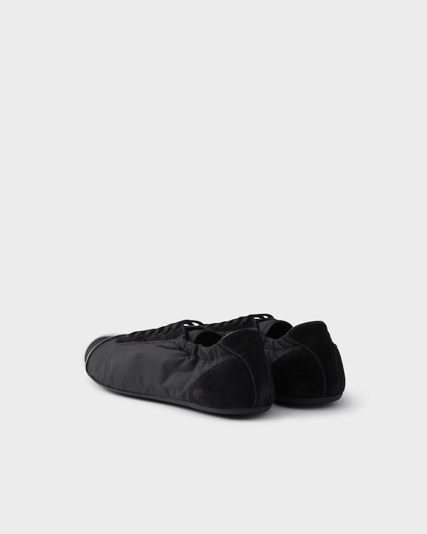 Collapse Re-Nylon and suede sneakers with metal toecap Collapse Re-Nylon and suede sneakers with metal toecap