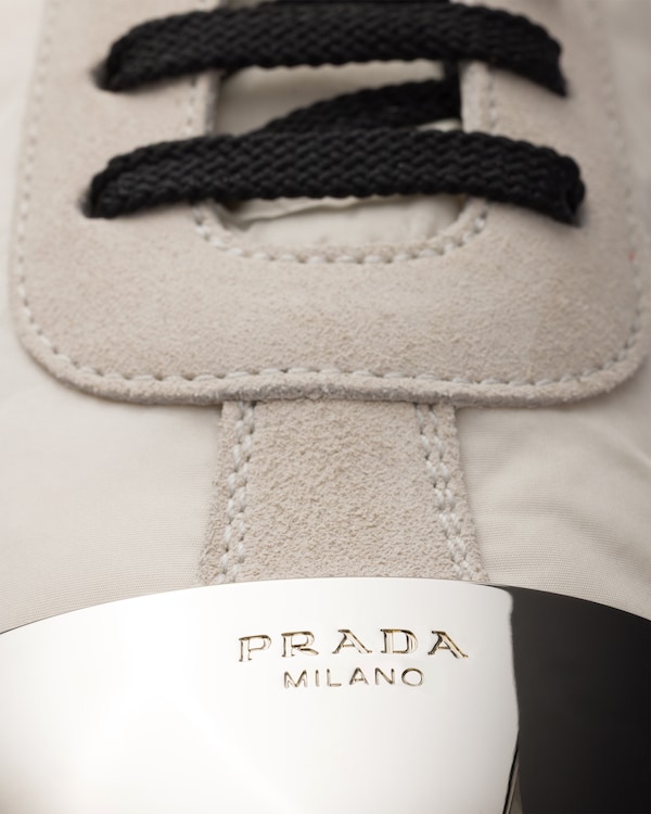 Collapse Re-Nylon and suede sneakers with metal toecap Collapse Re-Nylon and suede sneakers with metal toecap
