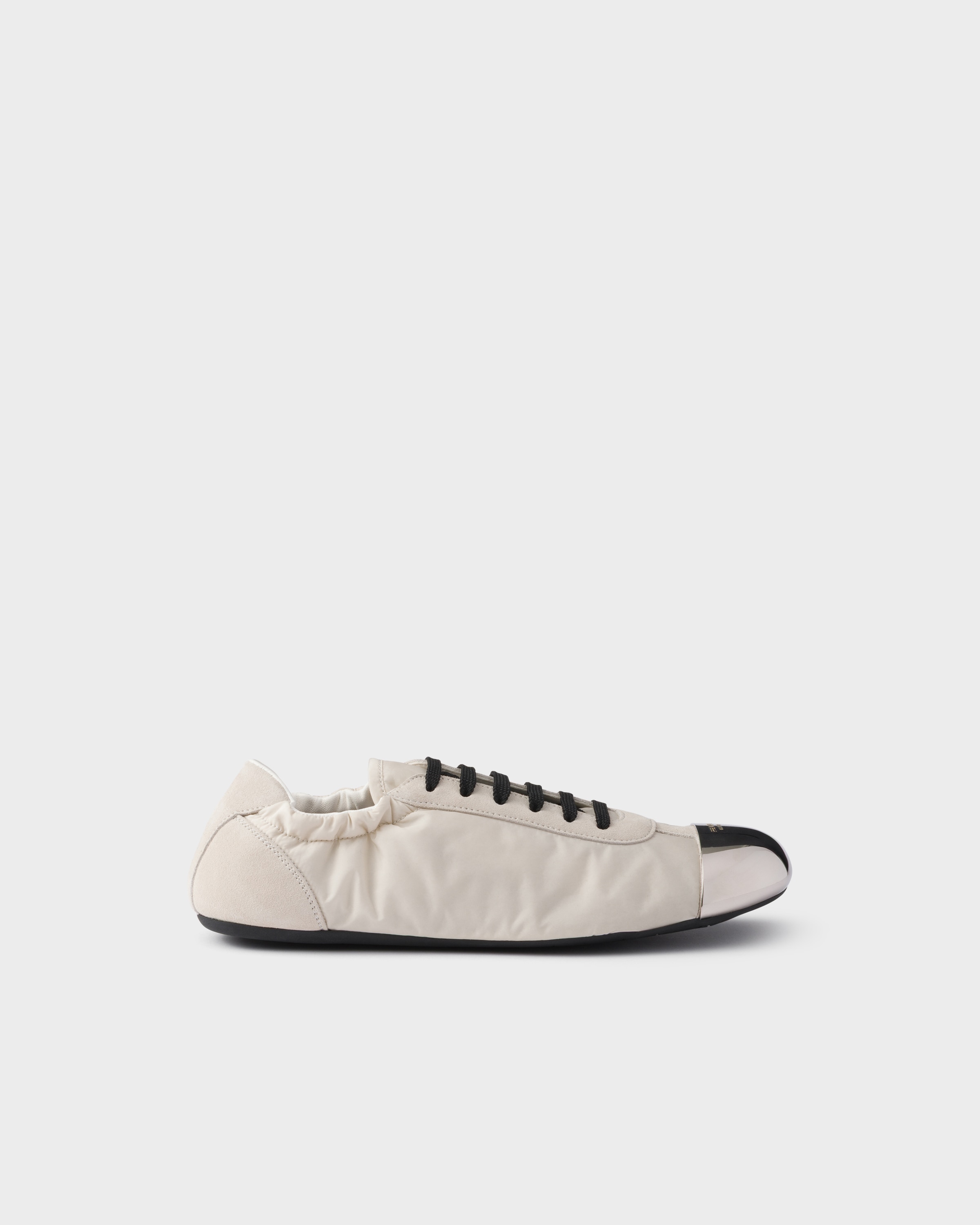 Prada Collapse Re-nylon And Suede Sneakers With Metal Toecap