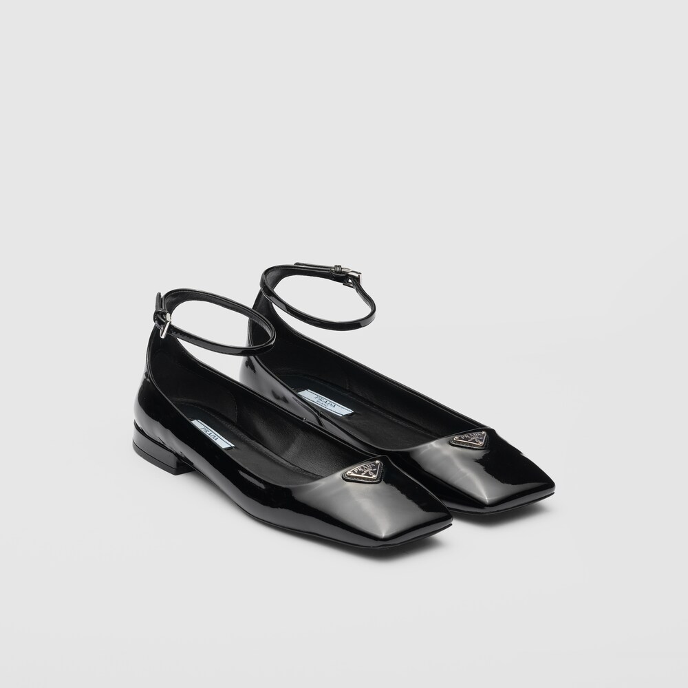 prada patent leather flats