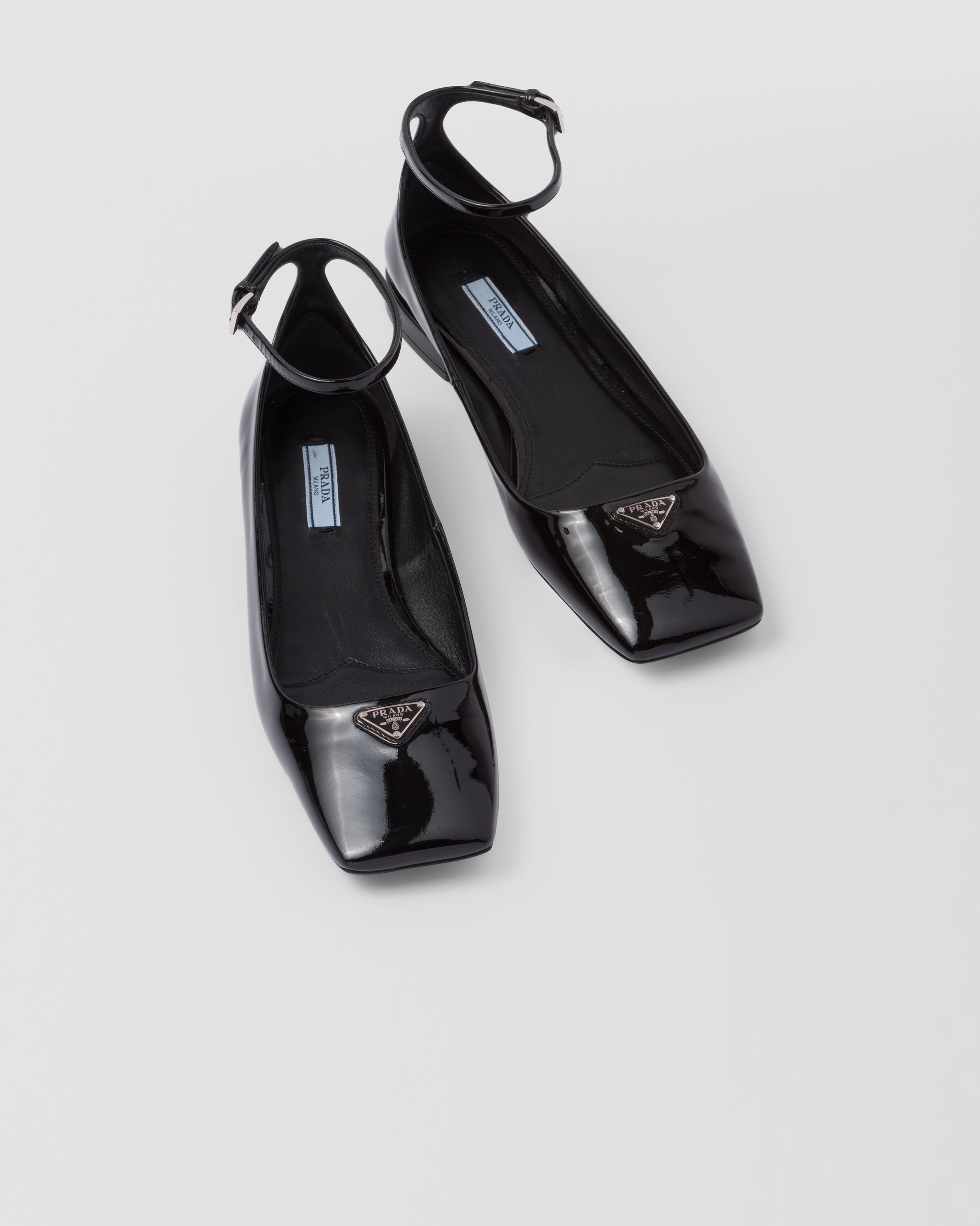 prada patent leather ballerinas