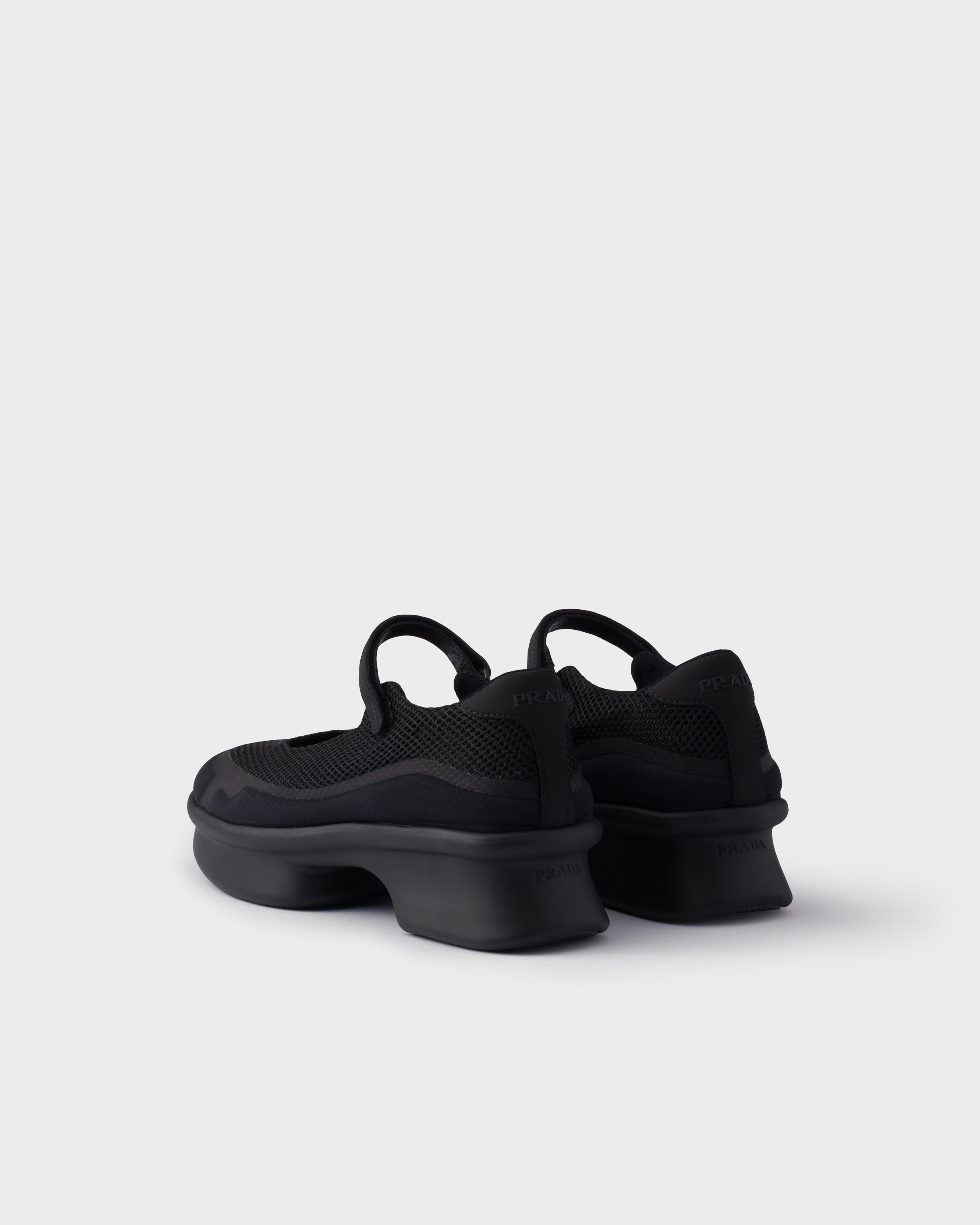 ブラック メッシュファブリック バレリーナ | PRADA