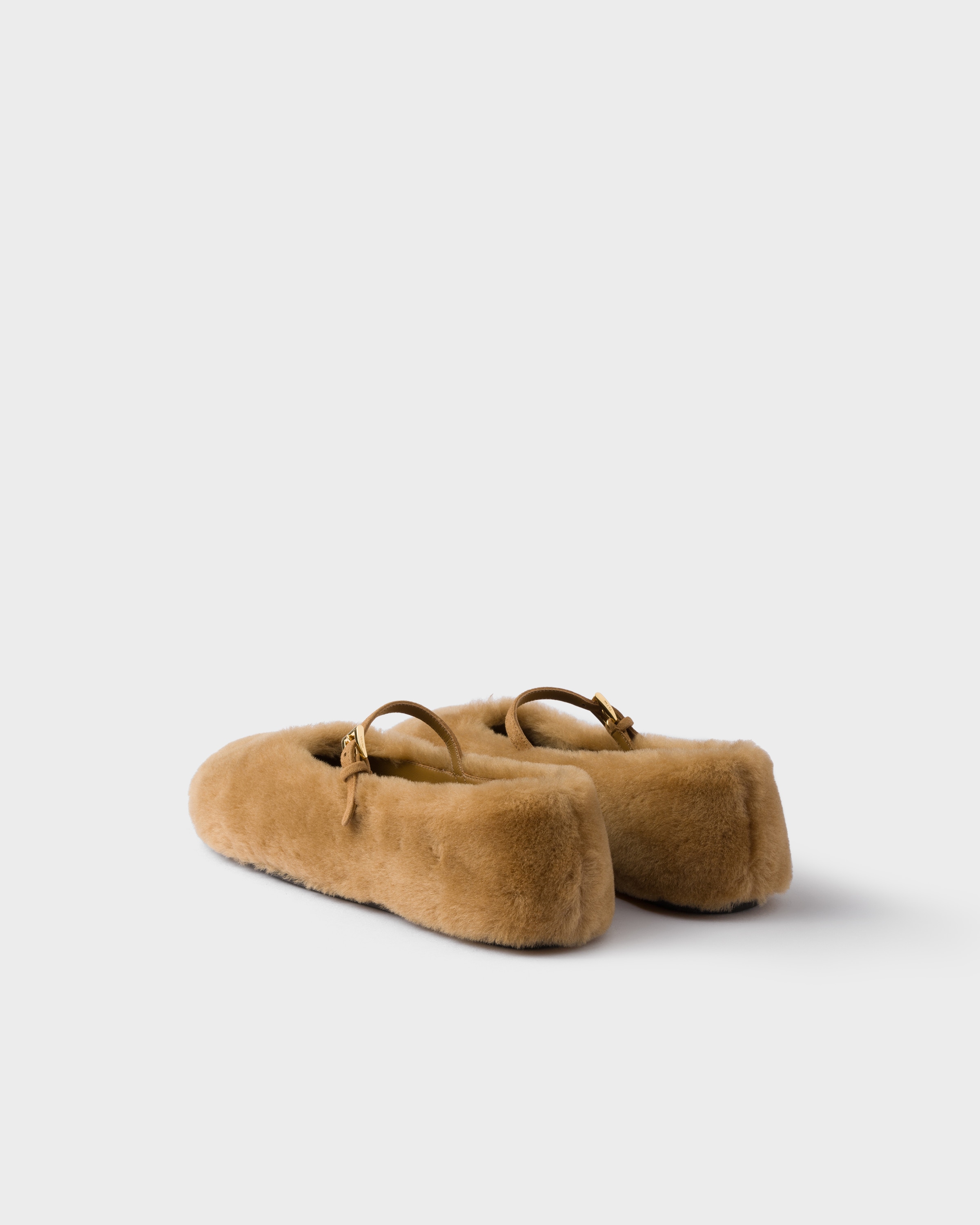Shearling ballerinas