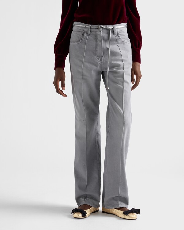 Mordoré nappa leather ballerinas with bow - Platinum Mordoré nappa leather ballerinas with bow - Platinum