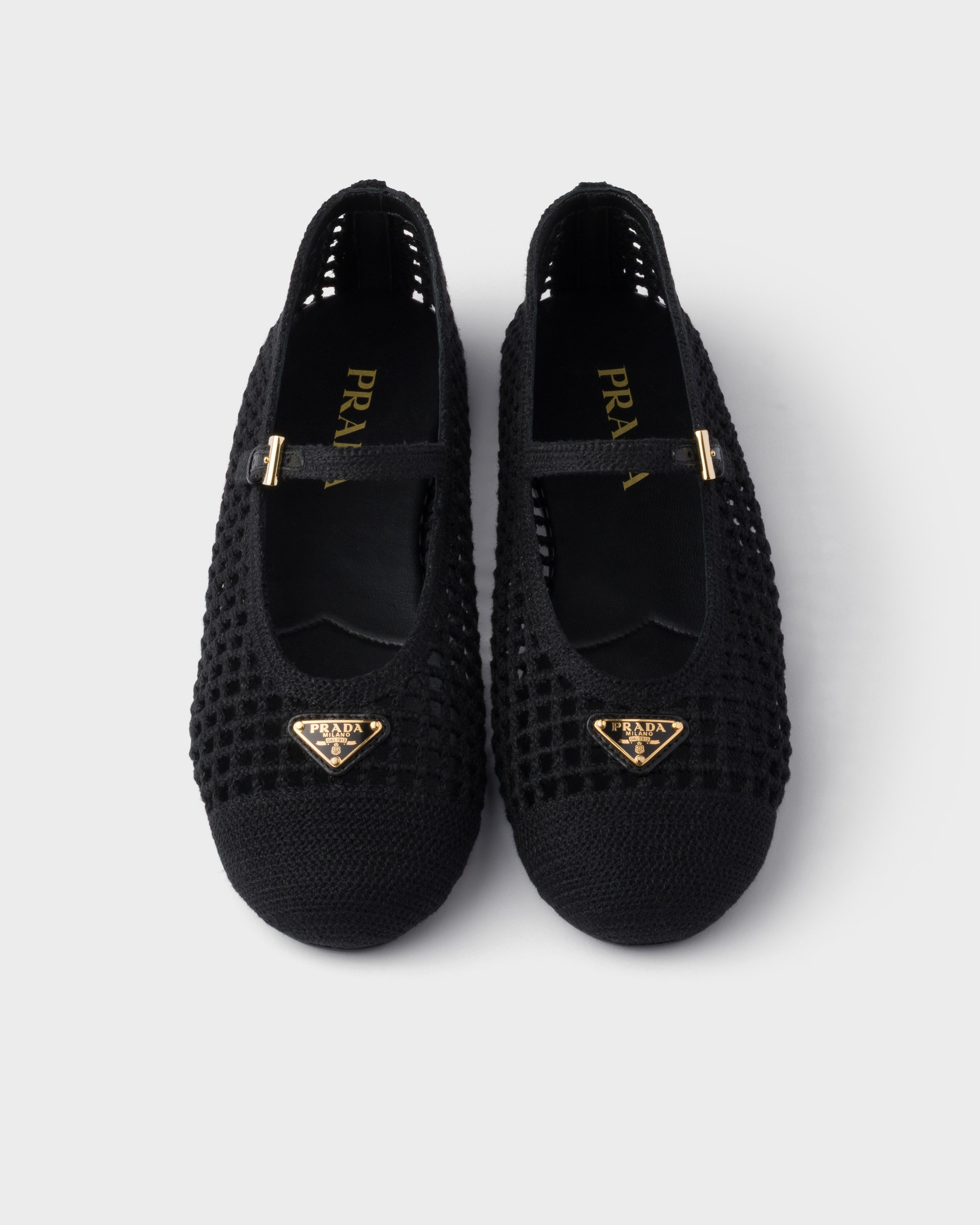 バレエシューズ PRADA CROCHET BALLET FLAT LOAFERS Prada Crochet Raffia & Leather Ballerina Flats | Neiman Marcus