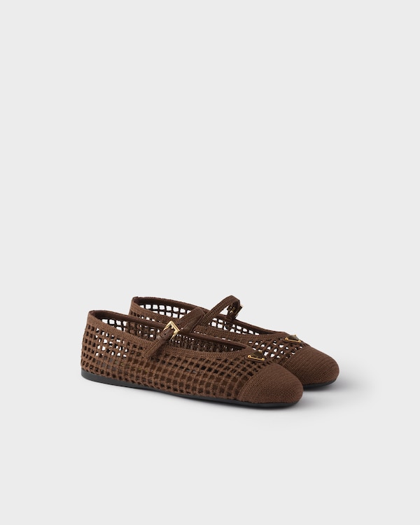 Crochet ballerinas - Cocoa Brown Crochet ballerinas - Cocoa Brown