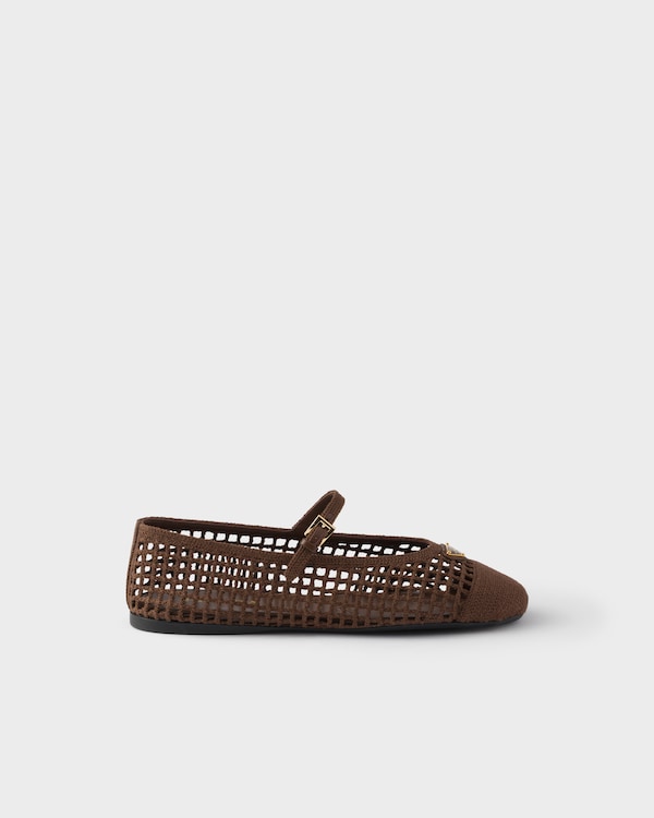 Crochet ballerinas - Cocoa Brown Crochet ballerinas - Cocoa Brown