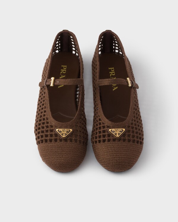 Crochet ballerinas - Cocoa Brown Crochet ballerinas - Cocoa Brown