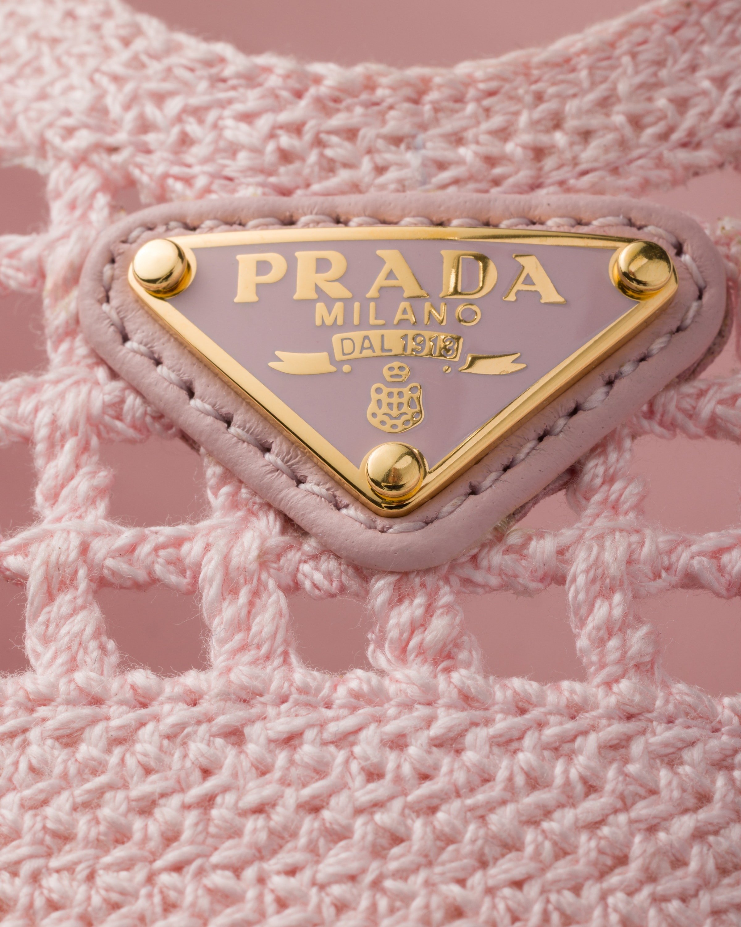Orchid Pink Crochet ballerinas | PRADA - Malaysia