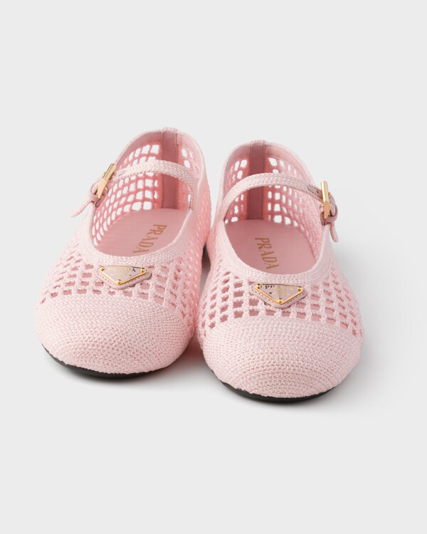 钩针编织芭蕾舞鞋 - 兰花粉 钩针编织芭蕾舞鞋 - 兰花粉