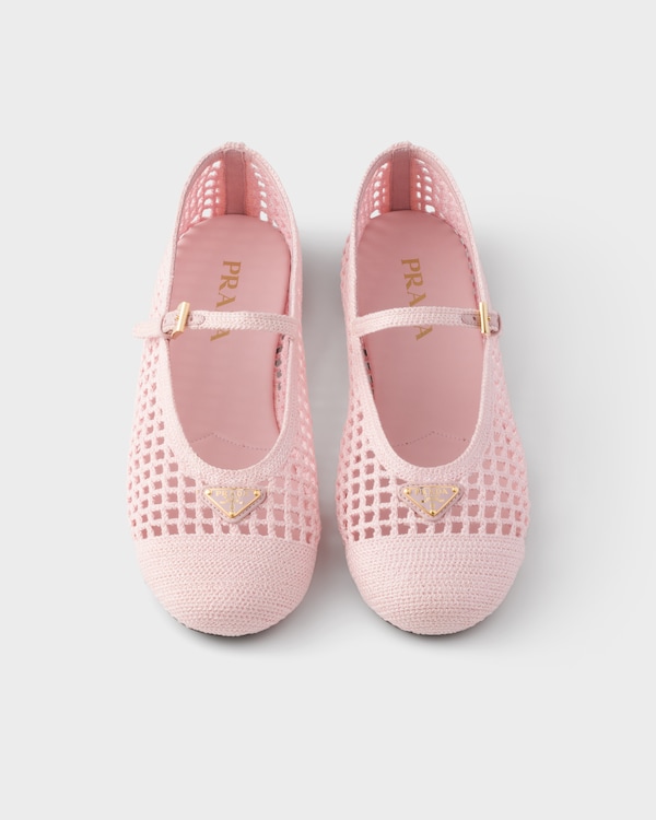 钩针编织芭蕾舞鞋 - 兰花粉 钩针编织芭蕾舞鞋 - 兰花粉