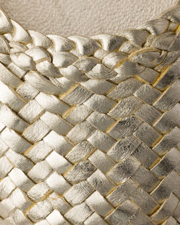 Woven leather ballerinas - Pyrite Woven leather ballerinas - Pyrite