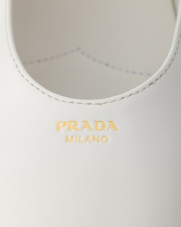 Brushed leather ballerinas - White Brushed leather ballerinas - White