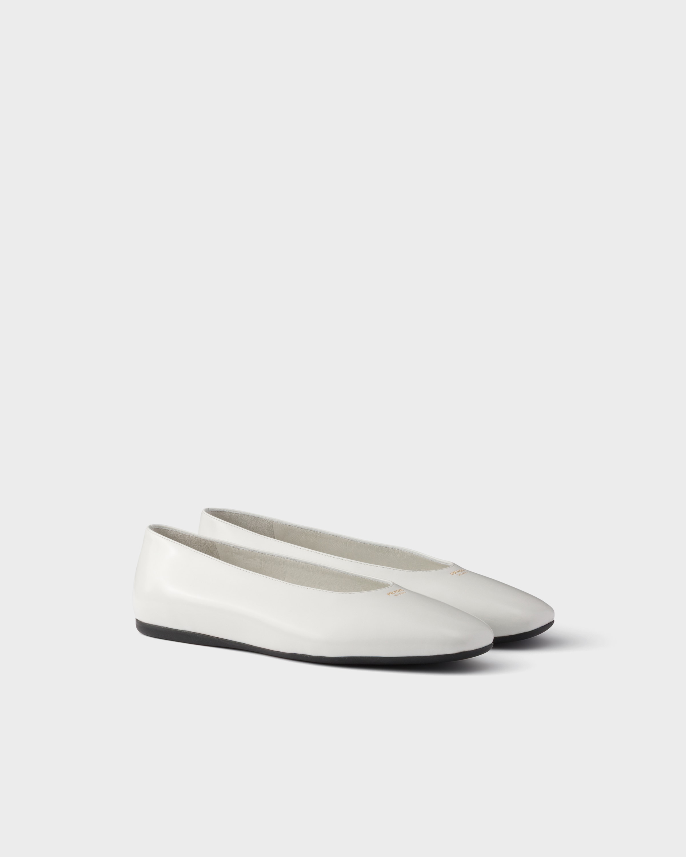 Brushed leather ballerinas