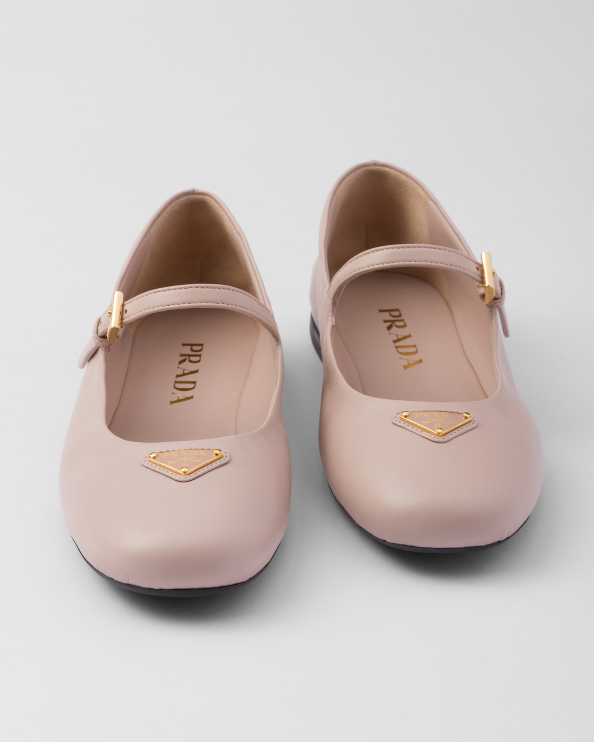 Prada nappa leather logo ballerinas main image 0