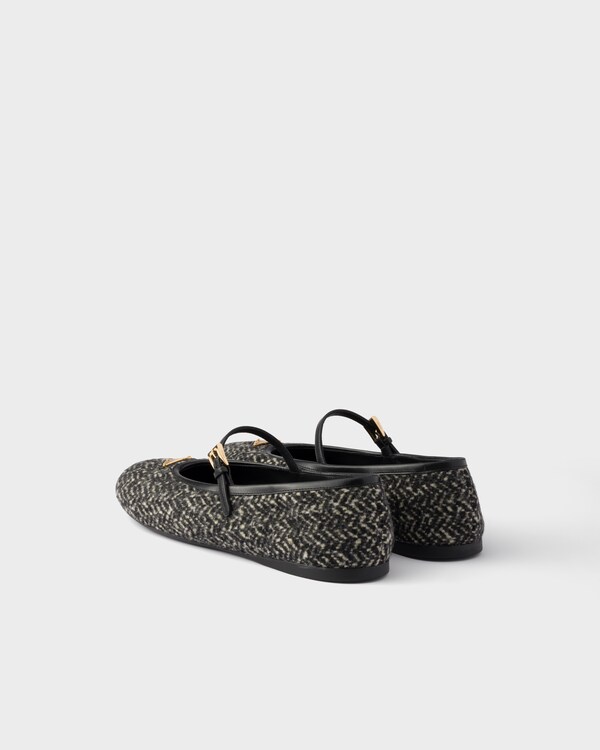 Ballerines en tissu - Blanc/Noir Ballerines en tissu - Blanc/Noir