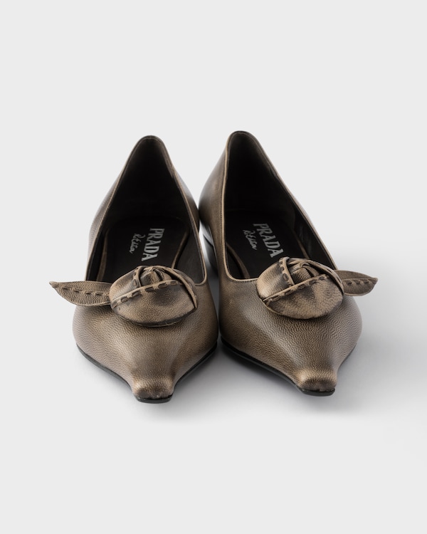 Leather ballerinas - Dove Gray Leather ballerinas - Dove Gray
