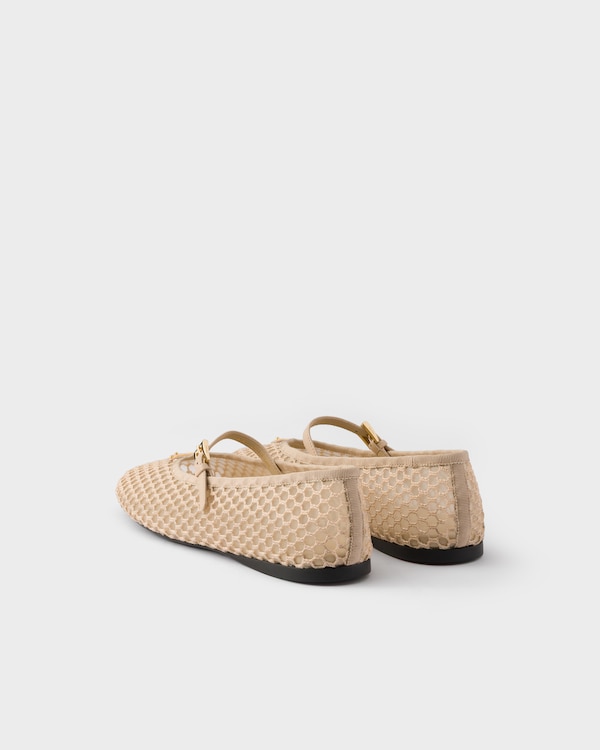 Mesh fabric ballerinas - Travertine Stone Mesh fabric ballerinas - Travertine Stone