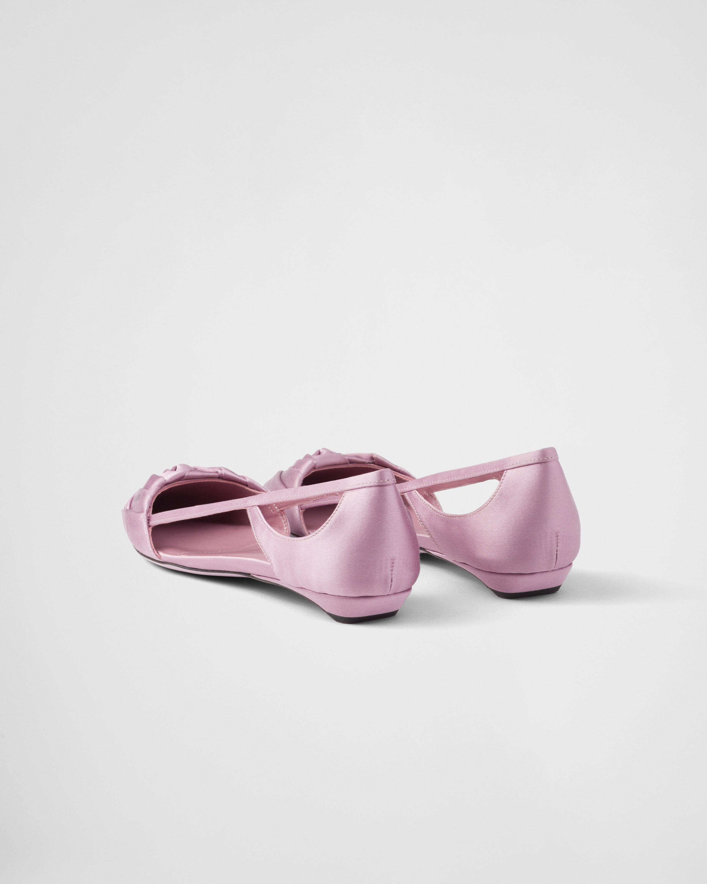 PRADA SATIN CUT-OUT BALLERINAS