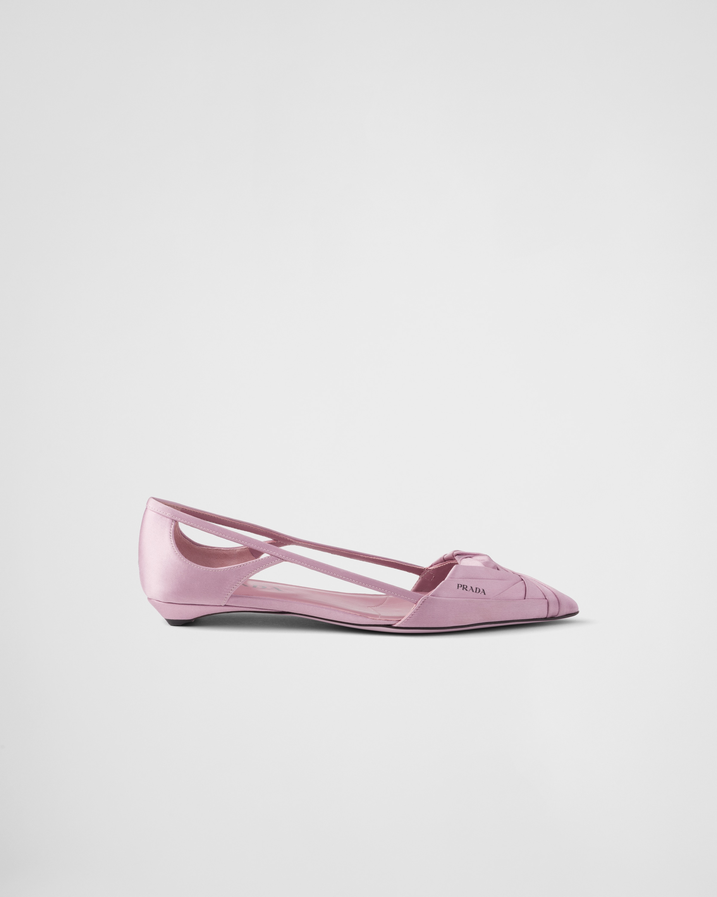PRADA SATIN CUT-OUT BALLERINAS
