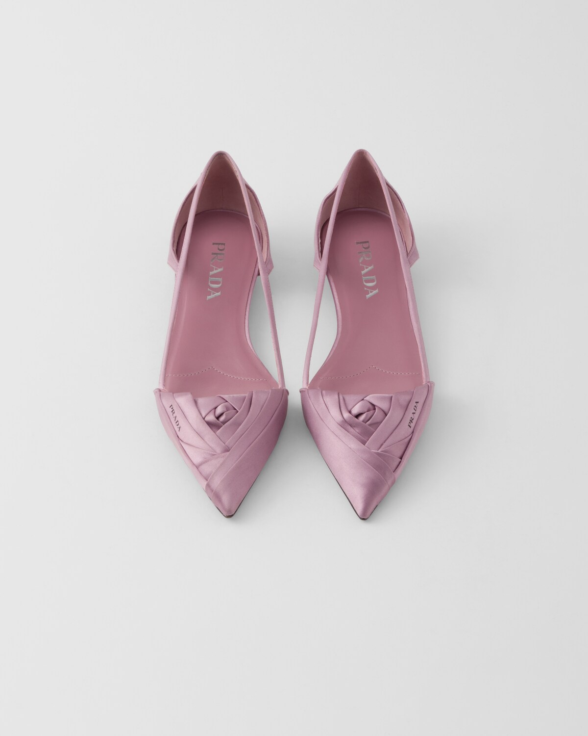 CUT-OUT BALLERINAS IN HAZELNUT BEIGE SATIN