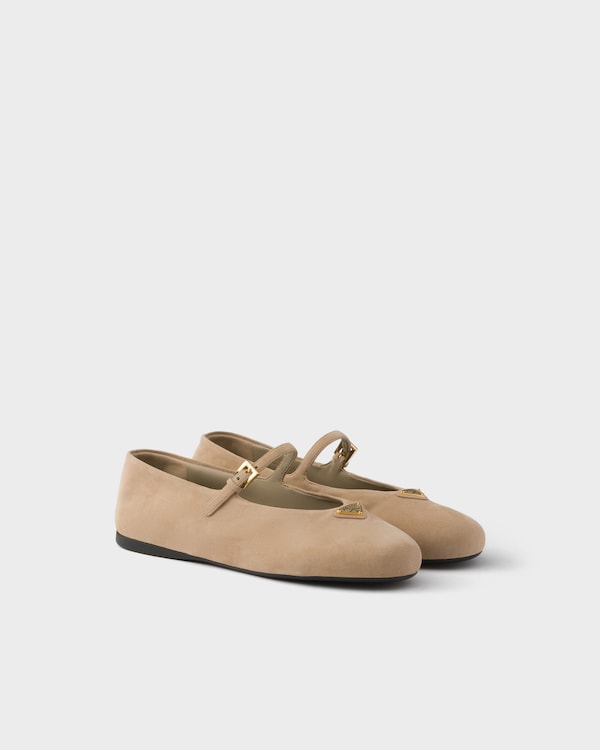 Suede ballerinas - Sand Beige Suede ballerinas - Sand Beige