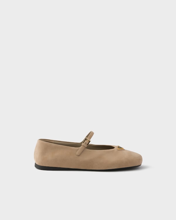Suede ballerinas - Sand Beige Suede ballerinas - Sand Beige